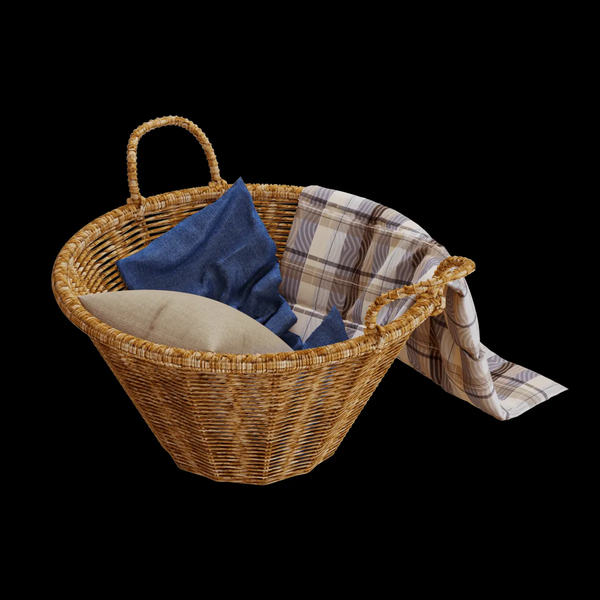 furniture – Bamboo basket 3ds Max