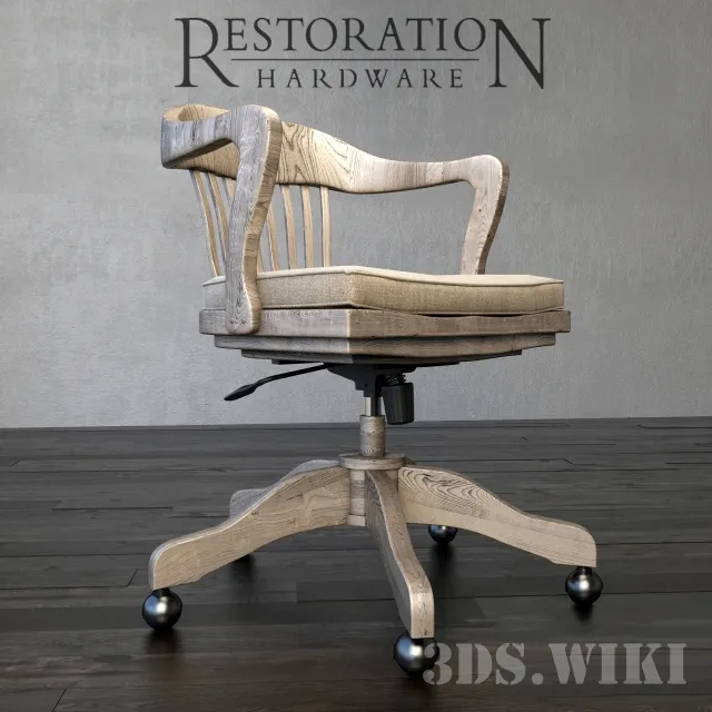 furniture – Bankers Chair 3ds Max