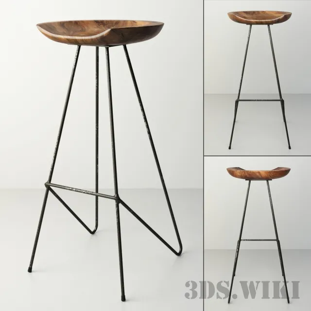 furniture – Bar chair Perch Barstool 3ds Max