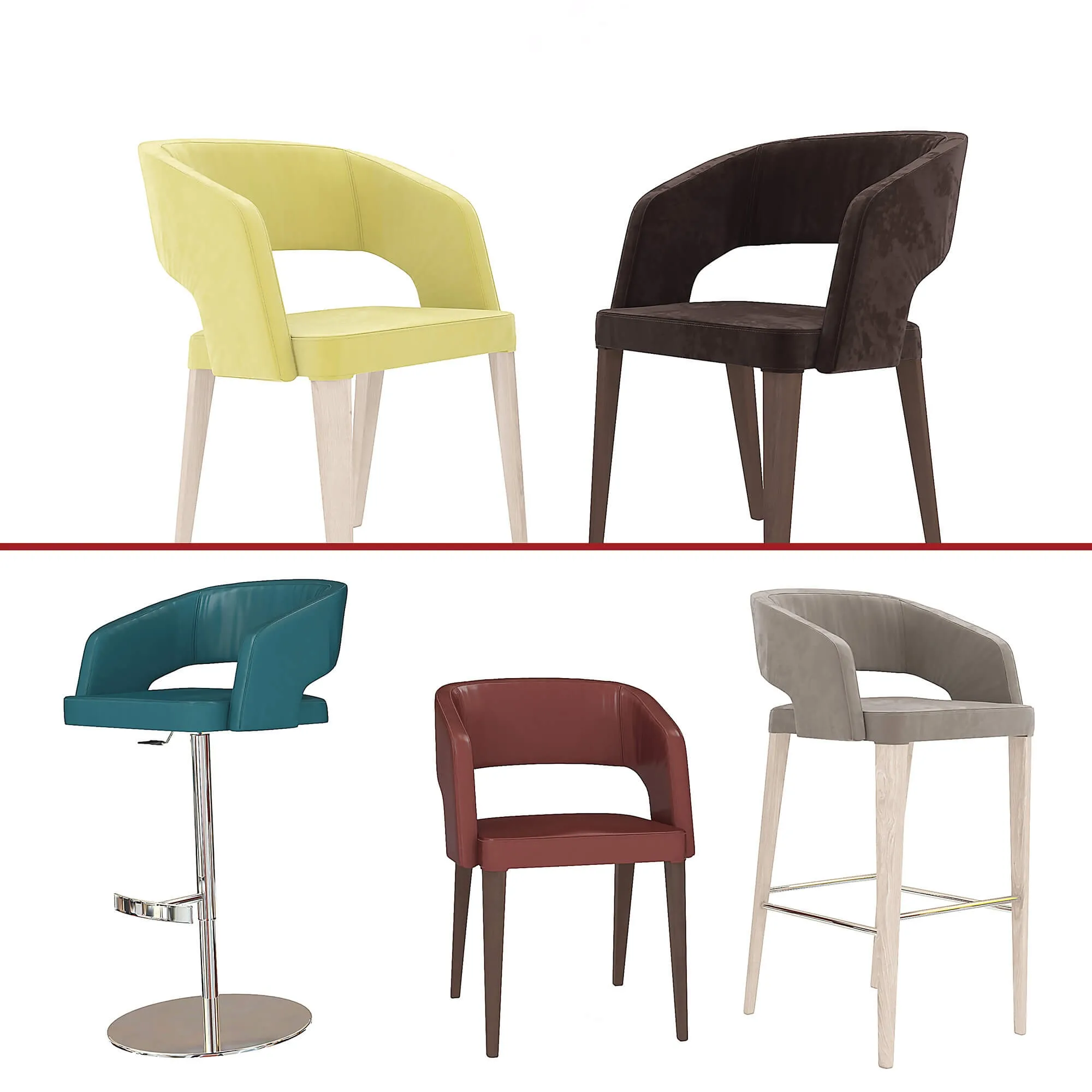 furniture – Bar chair Potocco Jolly 3ds Max