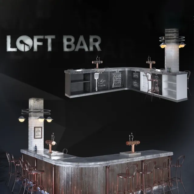 furniture – Bar Reception  Bar Counter 3ds Max