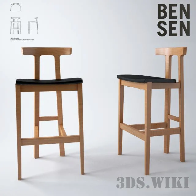 furniture – Bar stool BENSEN TORII 3ds Max