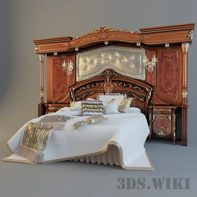 furniture – Barnini Oseo Reggenza Luxury Bed 3ds Max