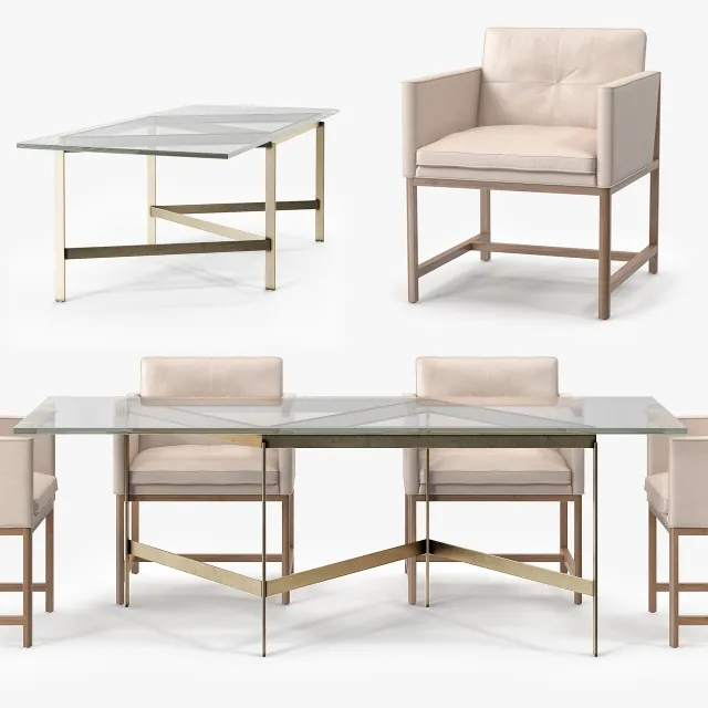 furniture – Bassam Fellows plank dining table 3ds Max