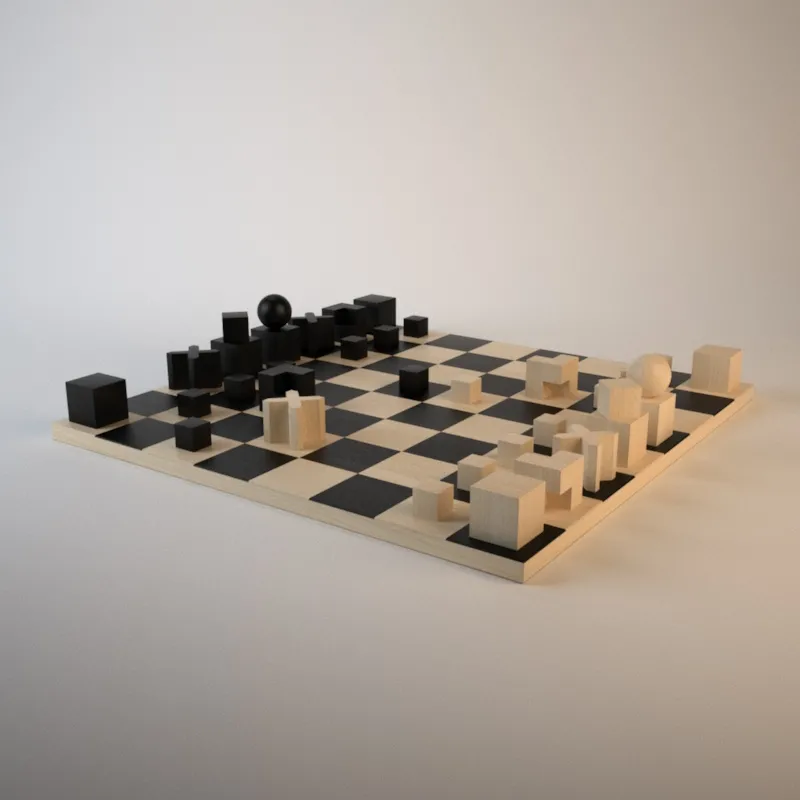 furniture – Bauhaus chess 3ds Max