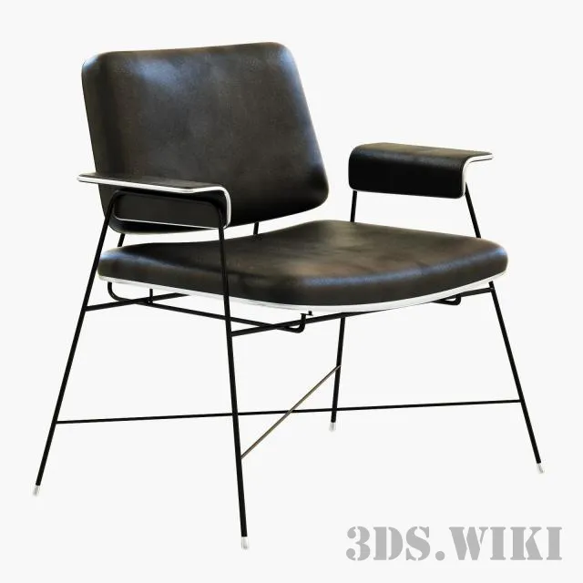 furniture – Baxter Bauhaus chair black 3ds Max