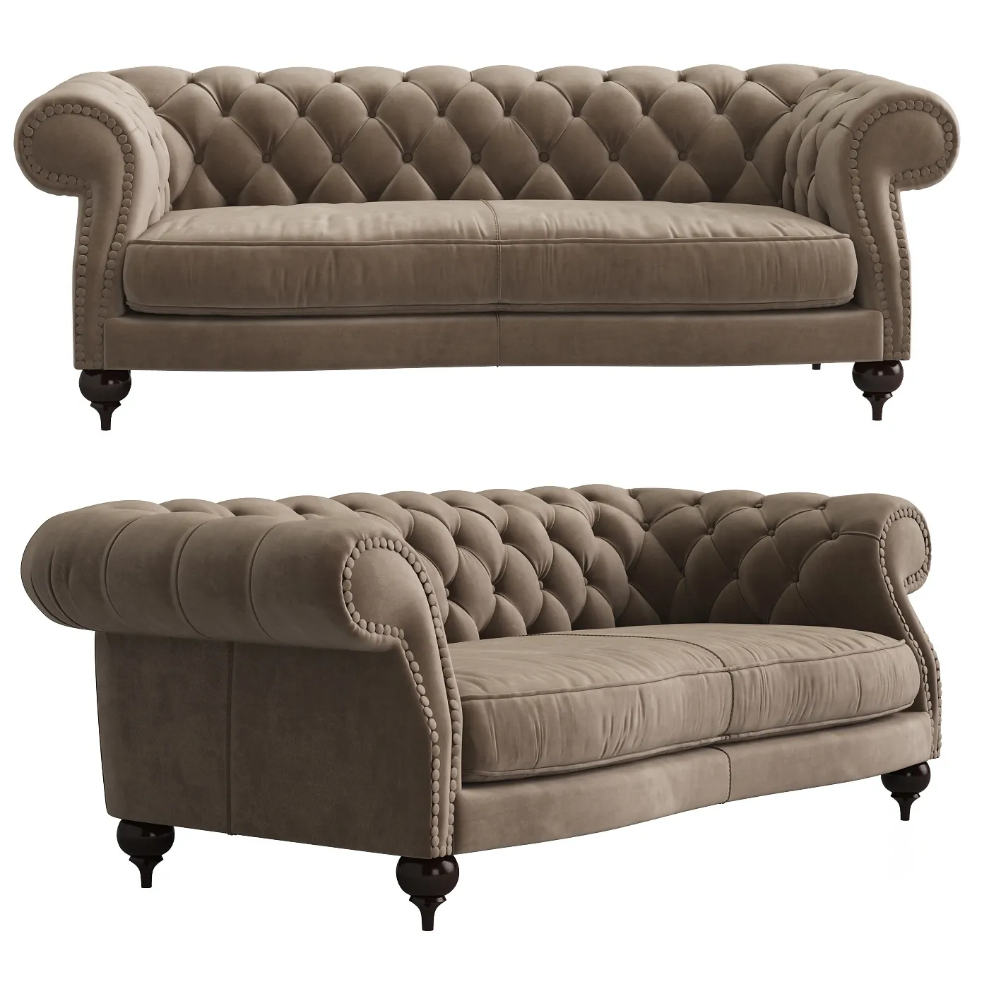 furniture – Baxter Diana Chester 2 seat sofa 3ds Max