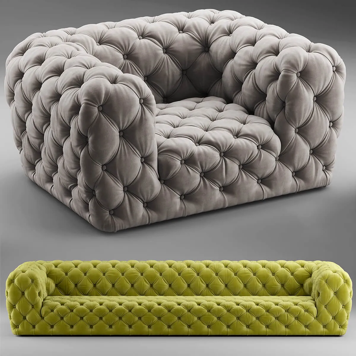 furniture – Baxter sofa set 08 3ds Max
