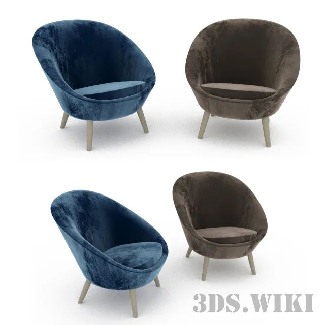 furniture – B&B Italia armchair 3ds Max