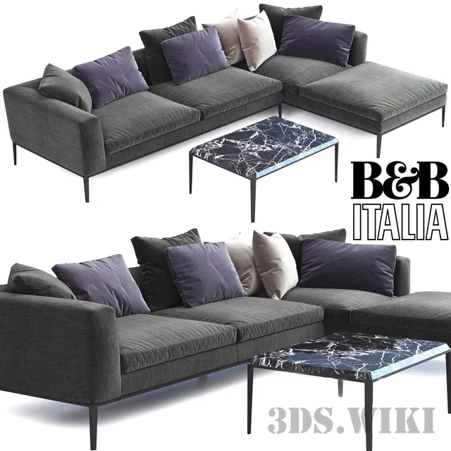 furniture – B&B Italia Michel Sofa 3ds Max