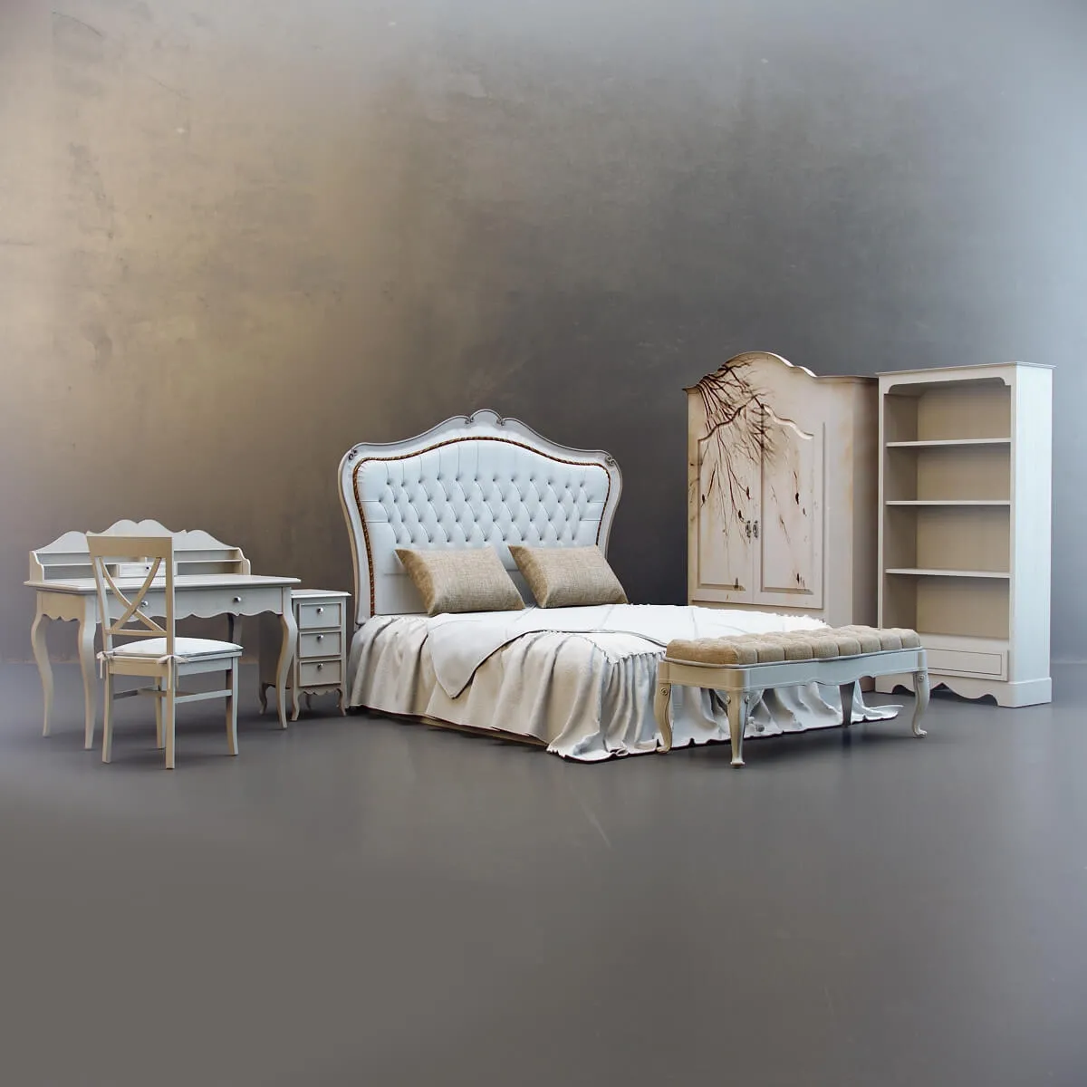 furniture – Beautiful bed  47 3ds Max