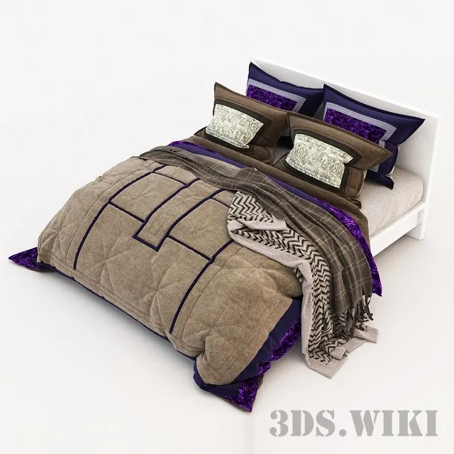 furniture – Beautiful bed linen 3ds Max