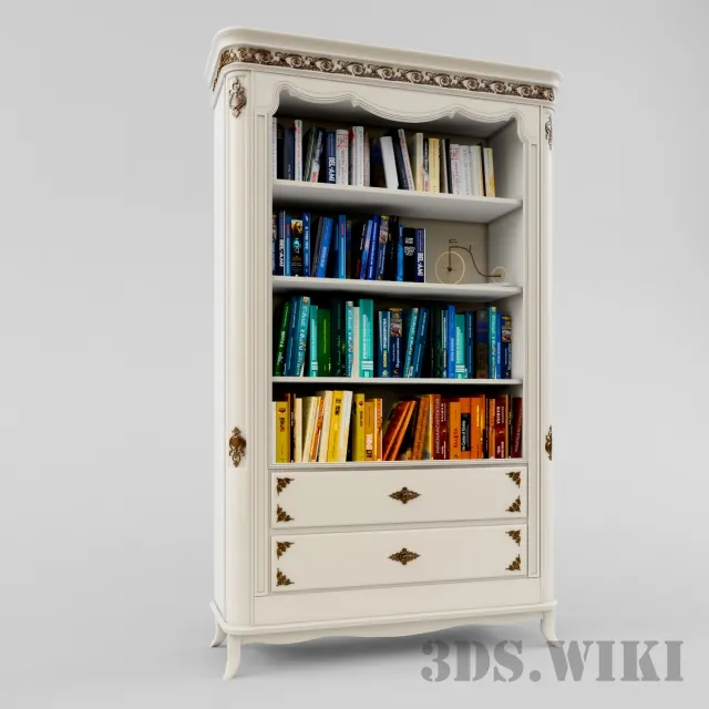 furniture – Beautiful Сlassic Иookcase 3ds Max