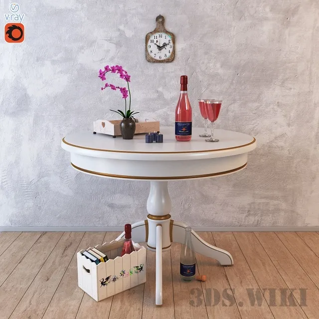 furniture – Beautiful decorative set and table 3ds Max