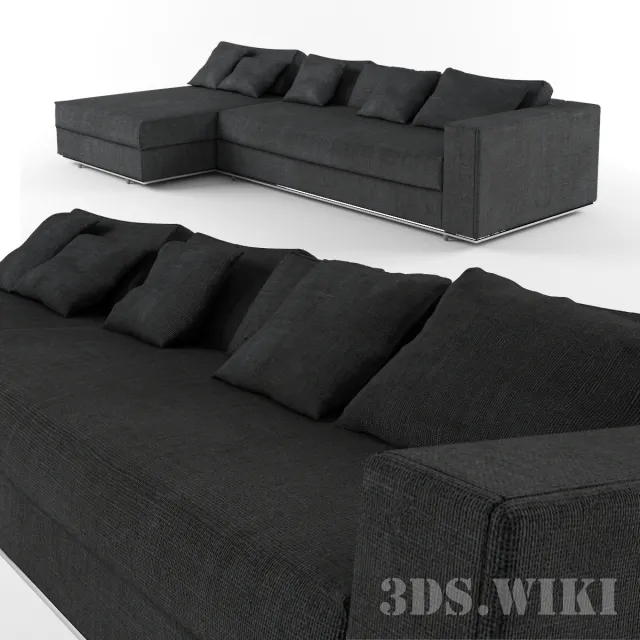 furniture – Beautiful Modern Sofa with Pillows 3ds Max