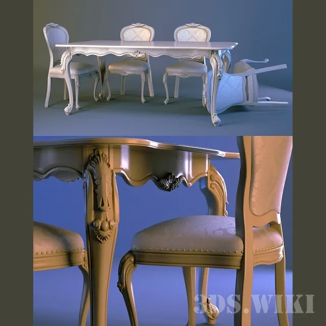 furniture – Beautiful table and chair 3ds Max