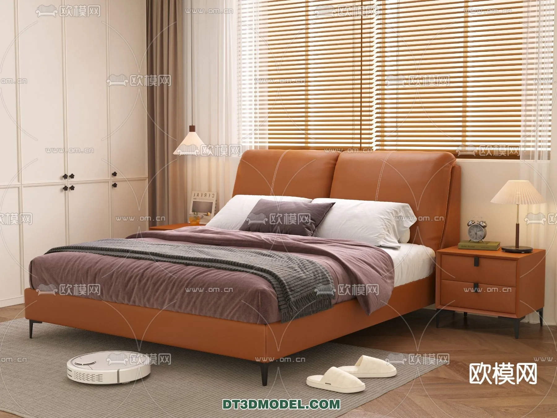 FURNITURE – BED – 3D Model For Interior Design – 2247