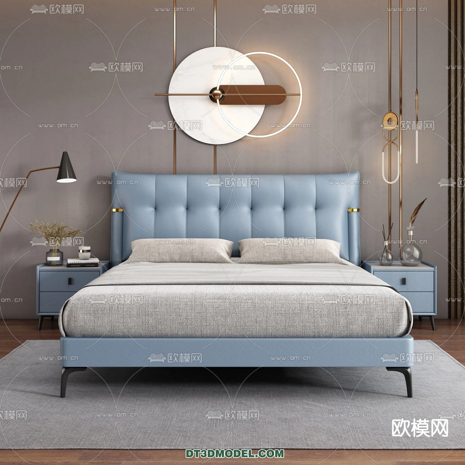 FURNITURE – BED – 3D Model For Interior Design – 2252