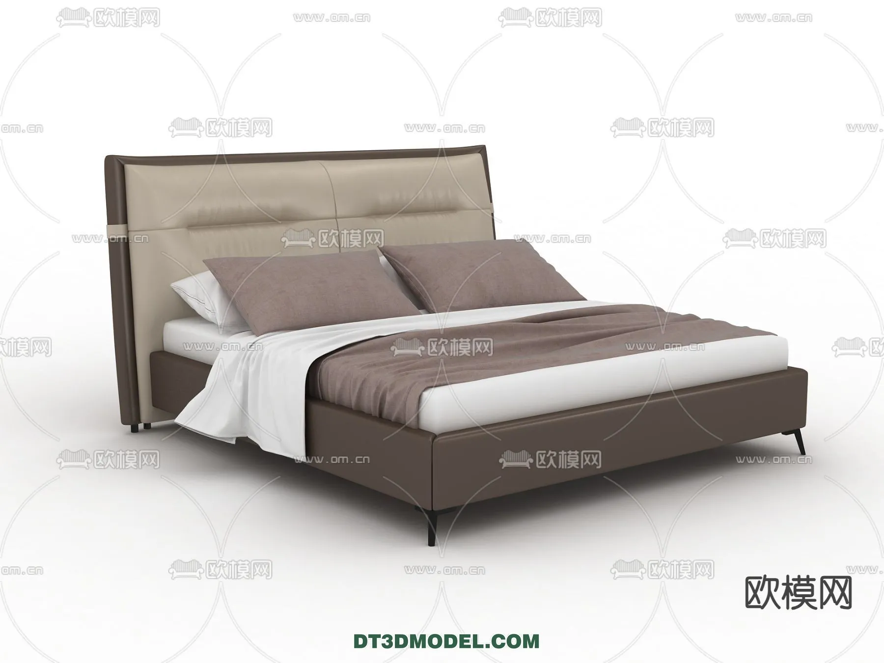 FURNITURE – BED – 3D Model For Interior Design – 2263