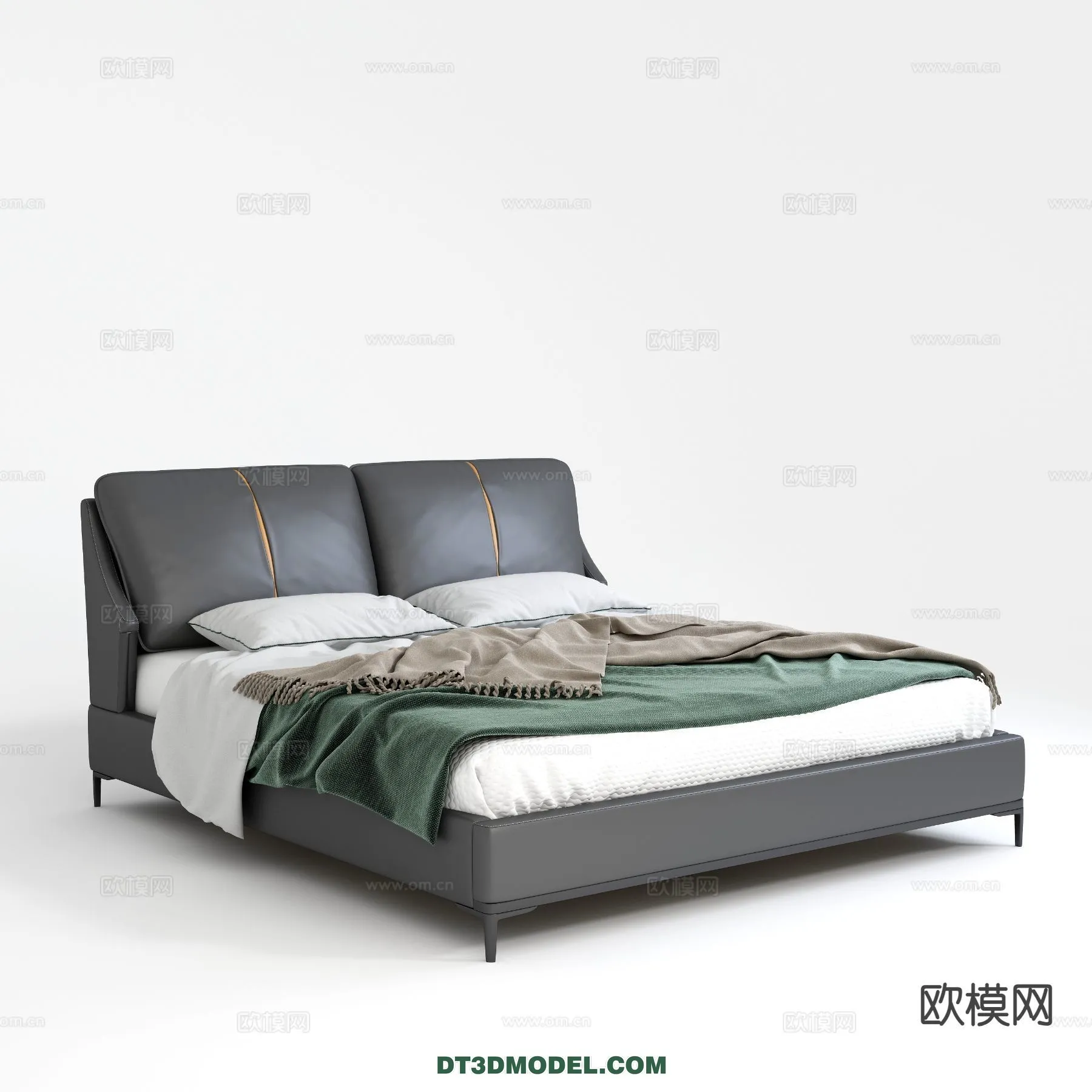 FURNITURE – BED – 3D Model For Interior Design – 2267