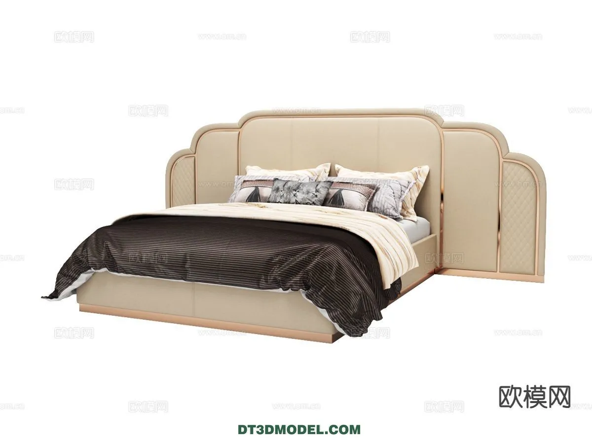 FURNITURE – BED – 3D Model For Interior Design – 2271