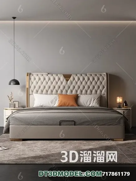 FURNITURE – BED – 3D Model For Interior Design – 2275