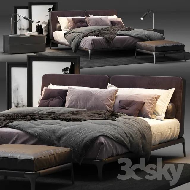 FURNITURE – BED – 3D MODELS – 3DS MAX – FREE DOWNLOAD – 6688