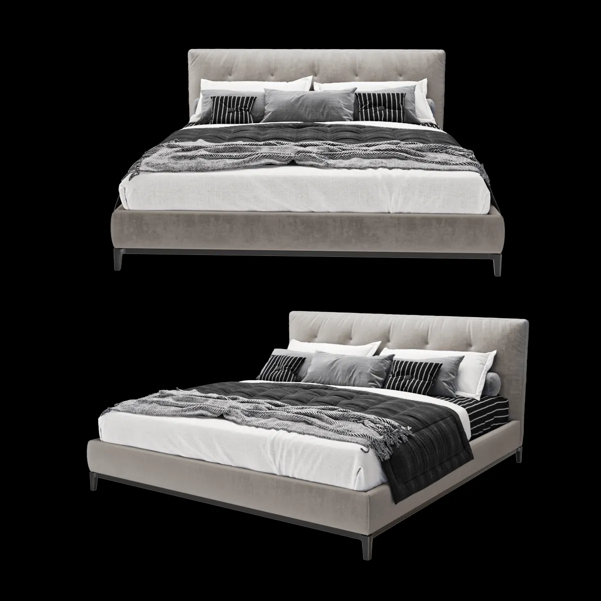 furniture – Bed Andersen ”Quilt” 3ds Max