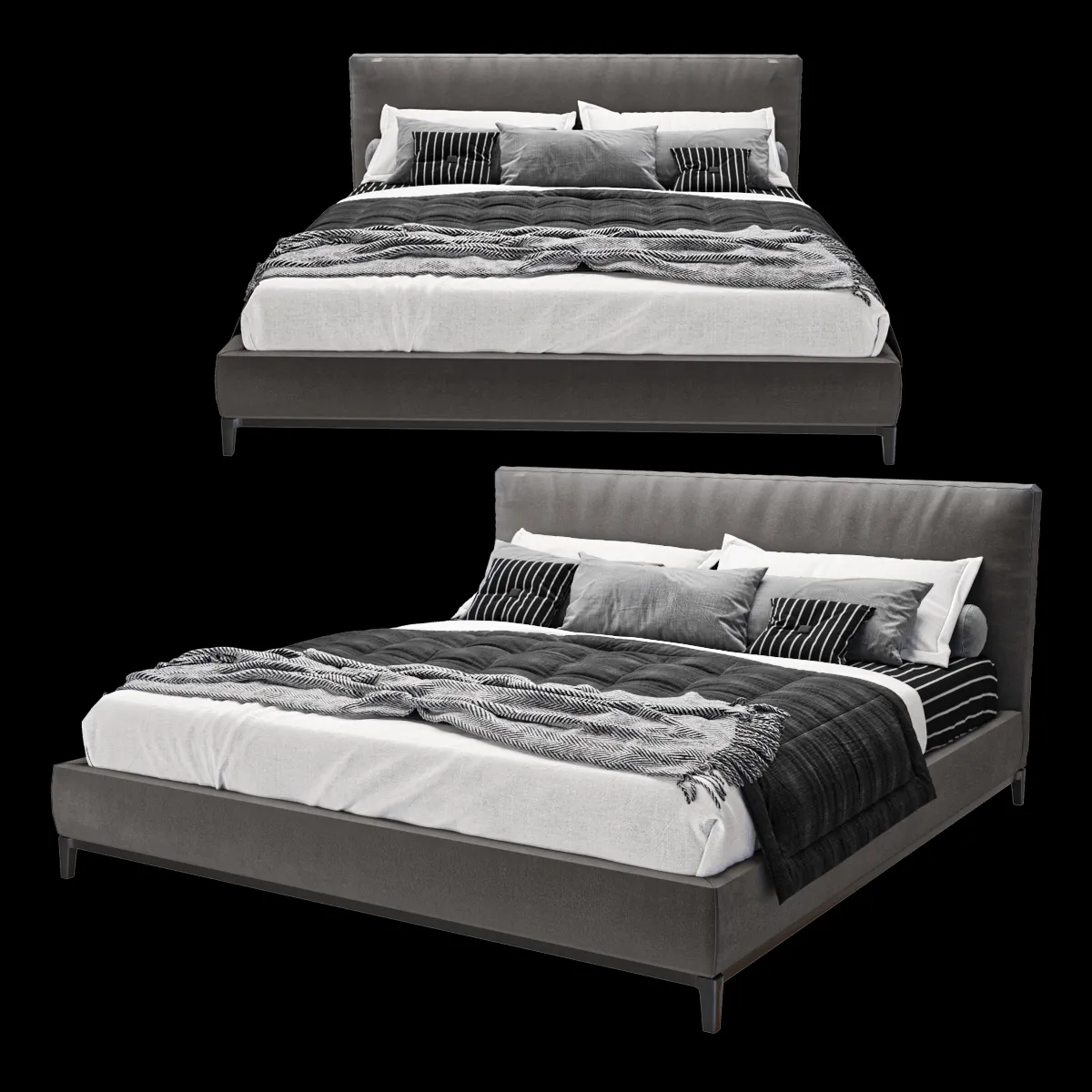 furniture – Bed Andersen  Quilt 3ds Max