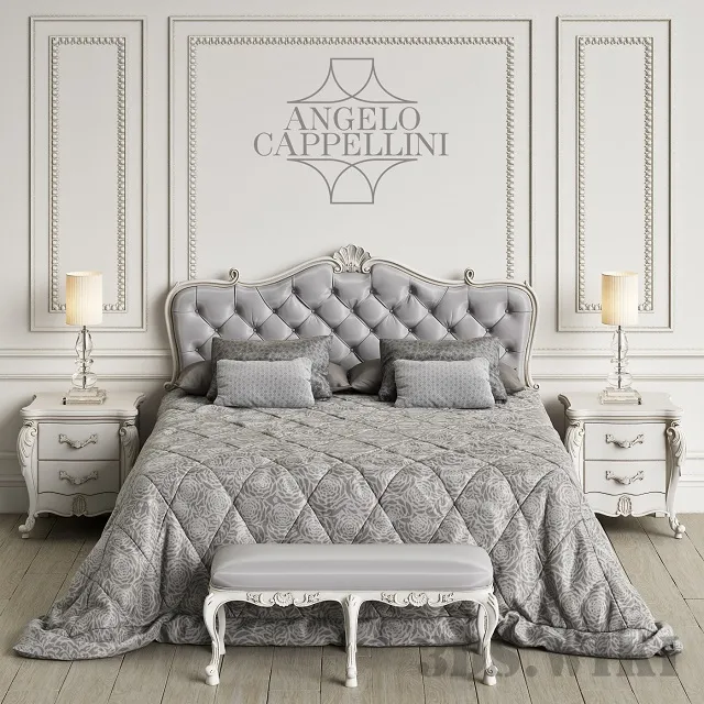 furniture – Bed Angelo Cappellini Ponza Bedroom 3ds Max