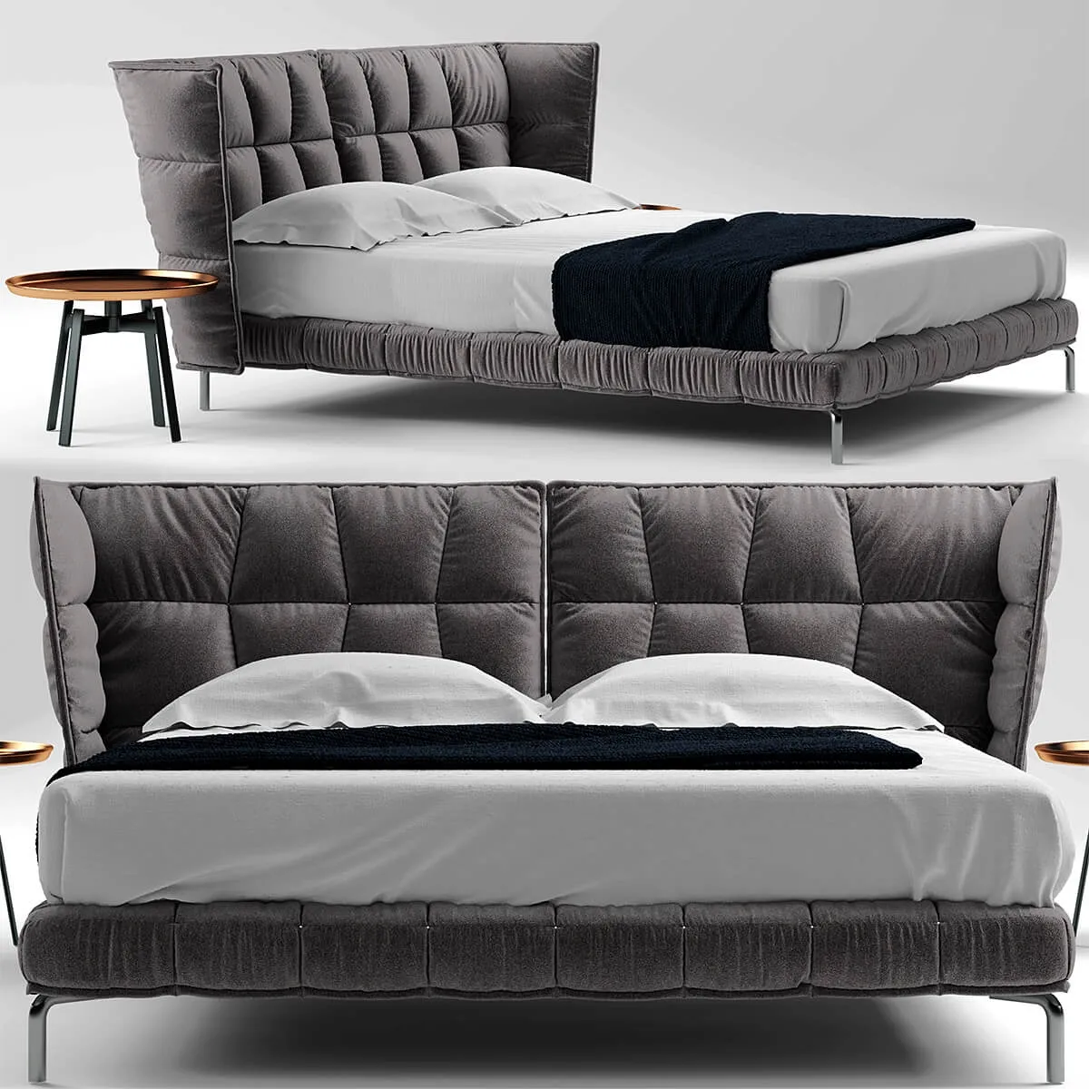 furniture – Bed B and B husk bett Bed Patricia Urquiola Husk Outdoor 3ds Max