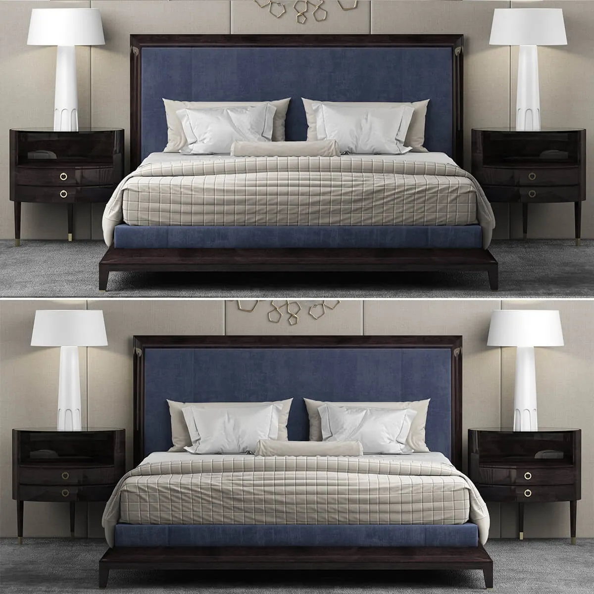 furniture – Bed baker Moderne platform bed  1 3ds Max