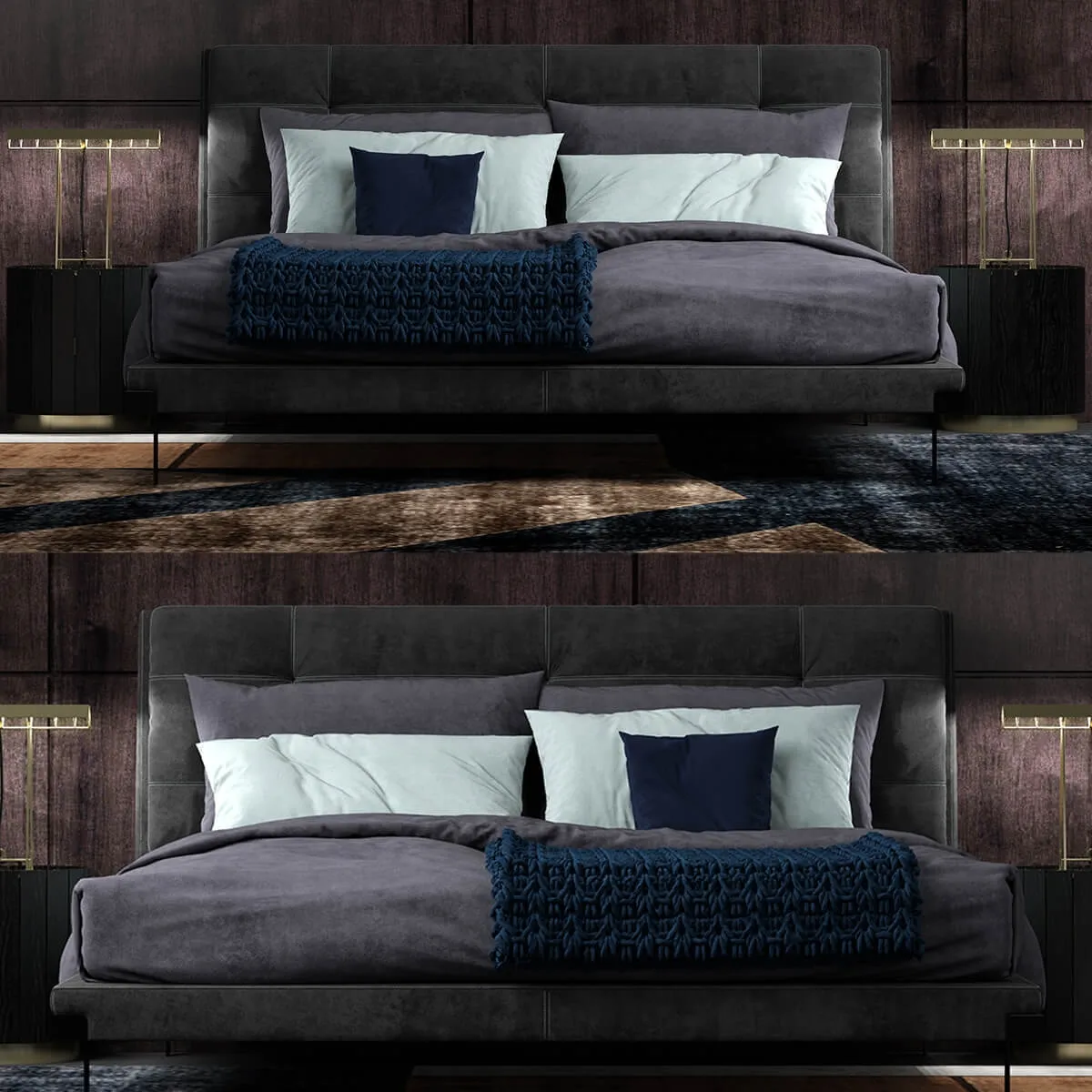 furniture – Bed baxter viktor 5 3ds Max
