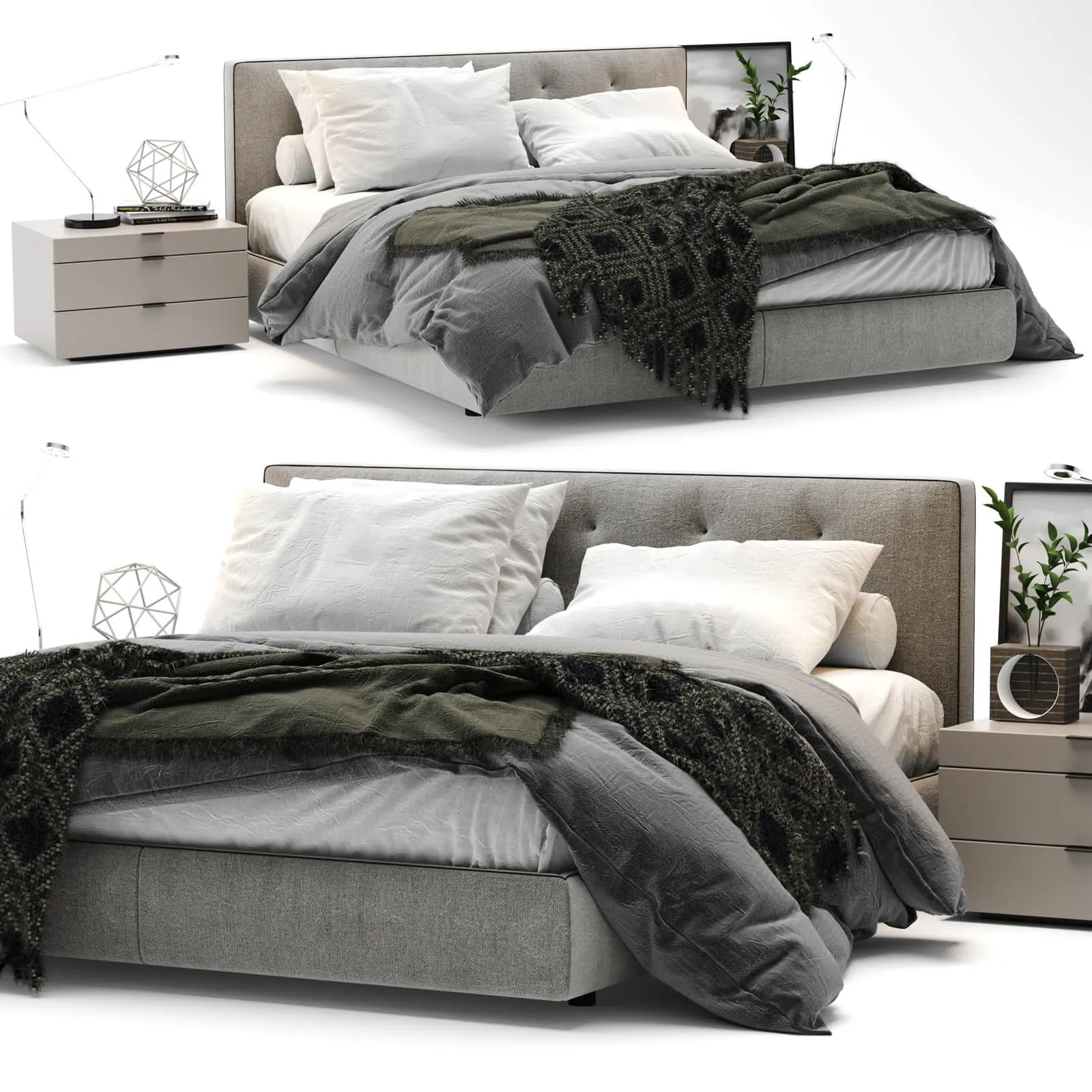 furniture – Bed Bedford Minotti 3ds Max