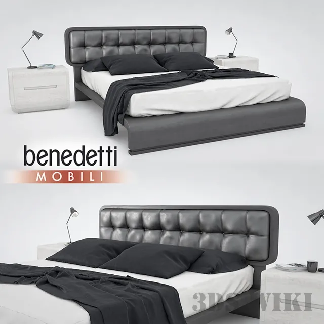 furniture – Bed Benedetti Mobili Wadi letto 3ds Max