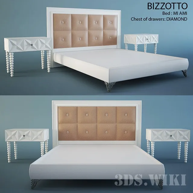 furniture – Bed BIZZOTTO MI AMI DIAMOND 3ds Max