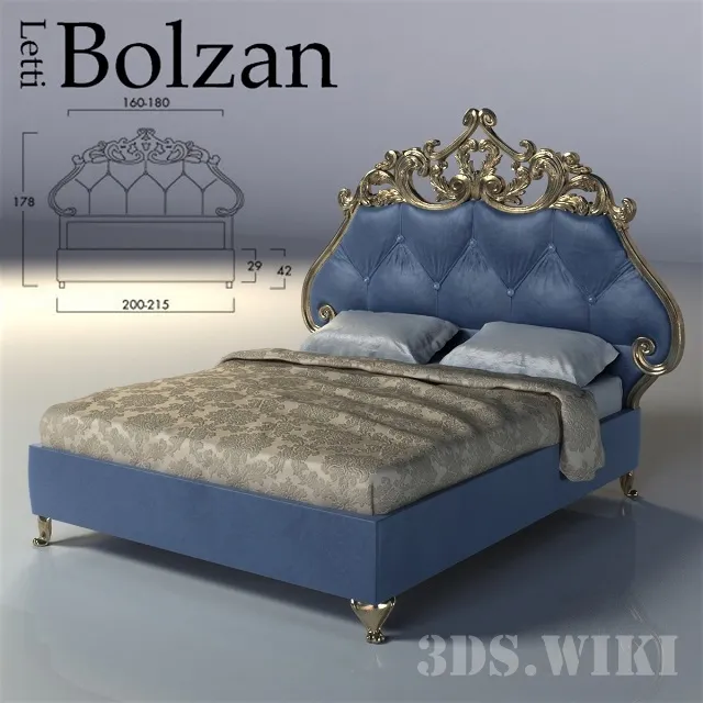 furniture – Bed Bolzan Letti Bludi Betty VELVET 3ds Max