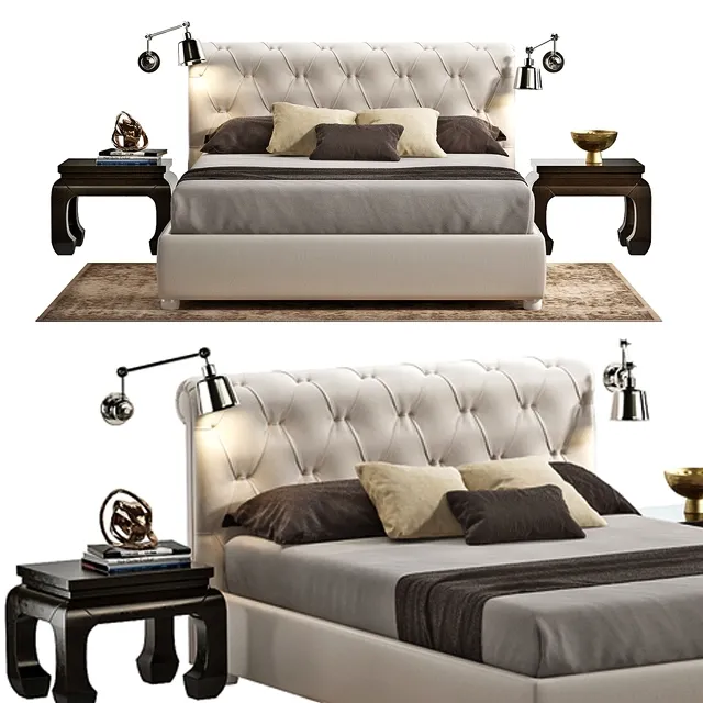 furniture – Bed Bolzan Sienna 3ds Max