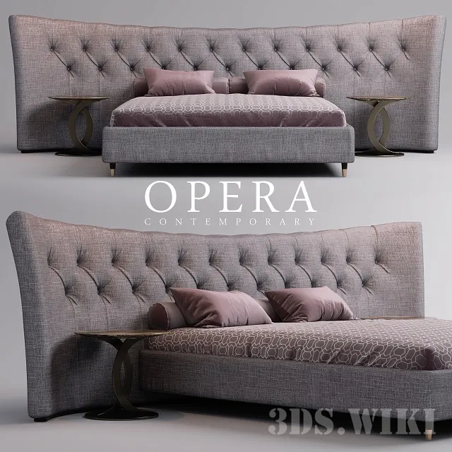 furniture – Bed BUTTERFLY Opera Contemporary by Angelo Cappellini 3ds Max