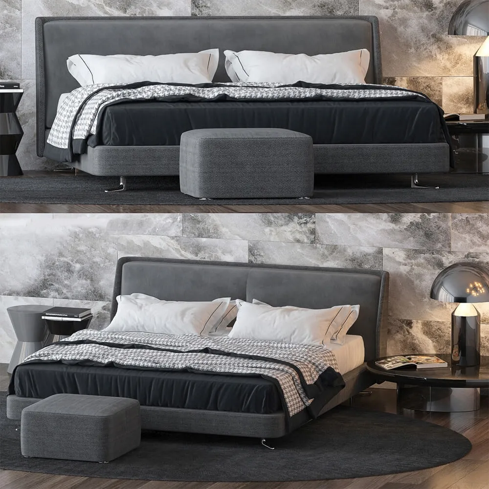 furniture – Bed by Minotti 125 3ds Max