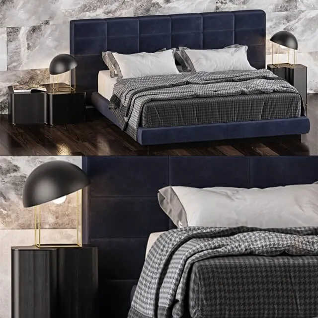 furniture – Bed by Minotti 296 3ds Max