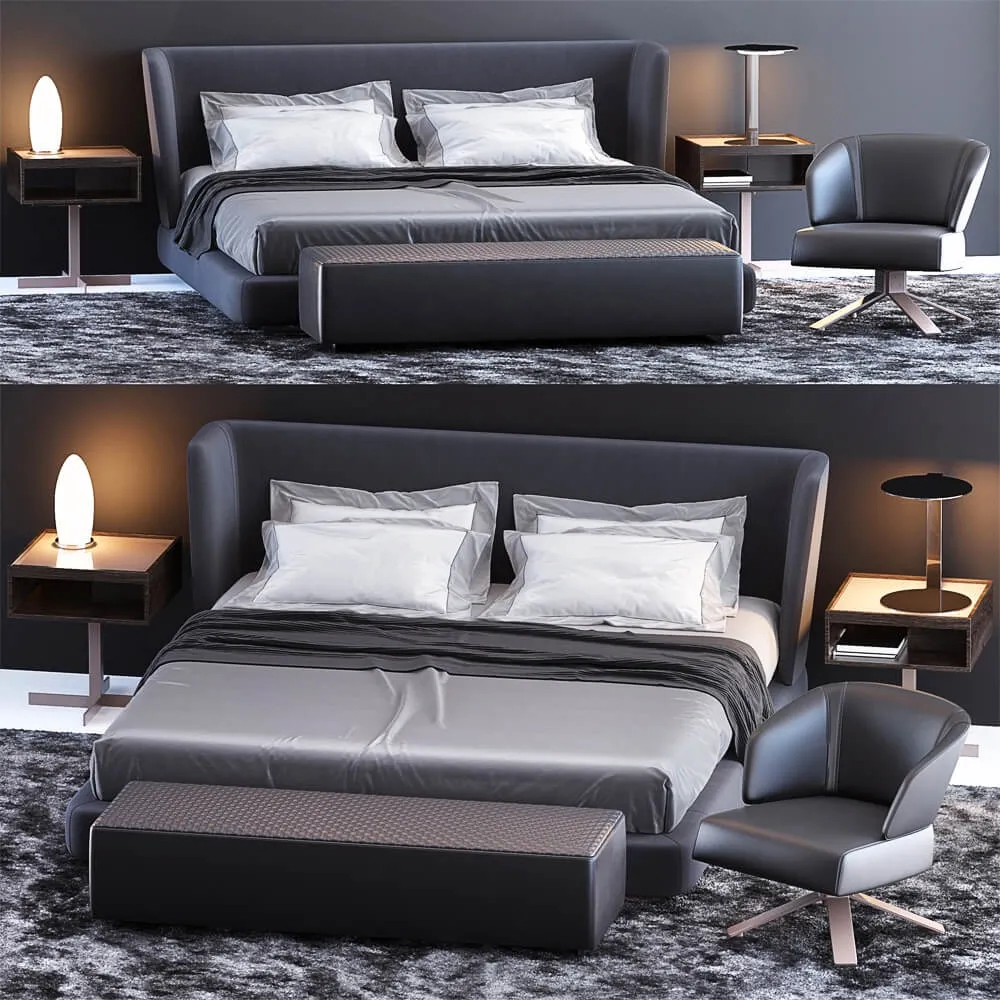 furniture – bed  by MINOTTI 4978 3ds Max