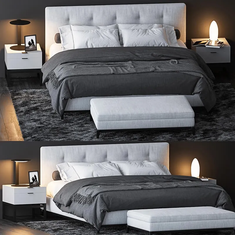 furniture – Bed by Minotti 7005 3ds Max