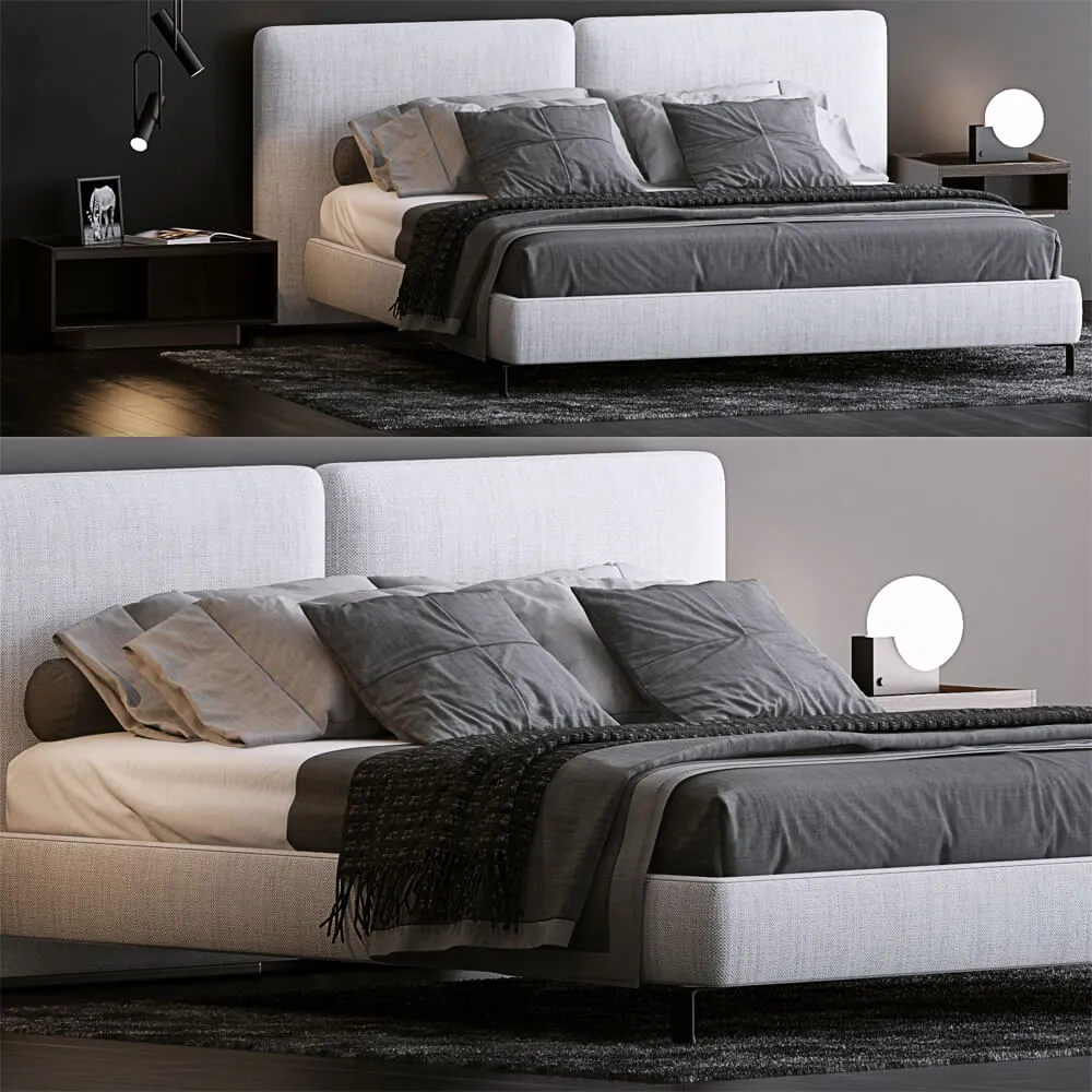 furniture – Bed by Minotti 8612 3ds Max