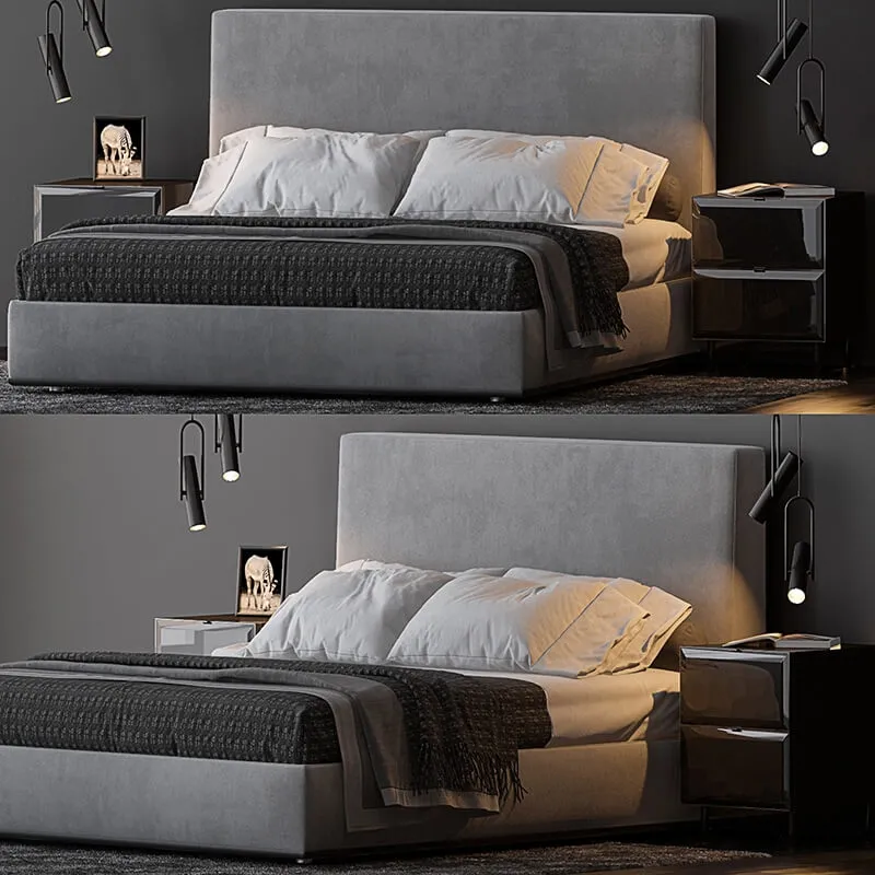 furniture – Bed by Minotti 9158 3ds Max