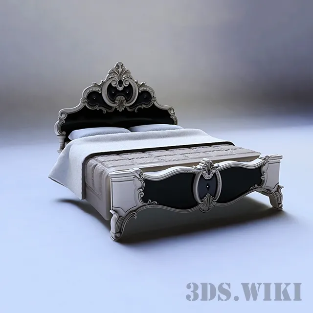 furniture – Bed Camelgroup Barocco Black 3ds Max
