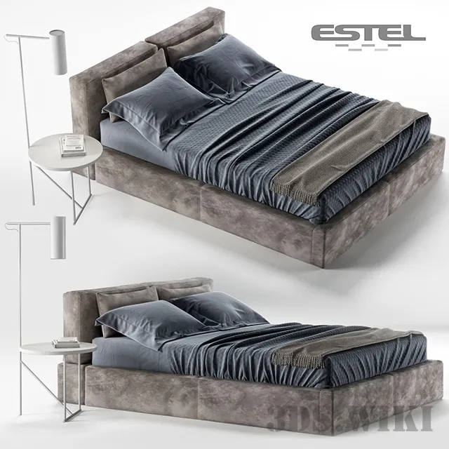 furniture – Bed Caresse Letto Estel Group Night 3ds Max