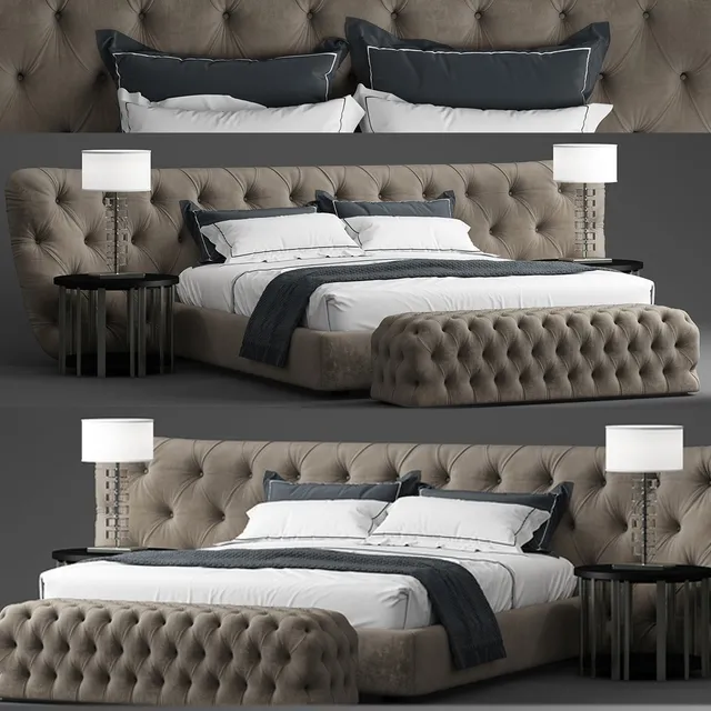 furniture – Bed Casamilano Royale Capitone 3ds Max