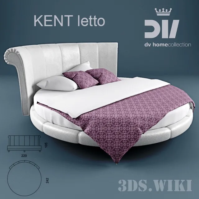 furniture – Bed DV HOME COLLECTION KENT letto 3ds Max