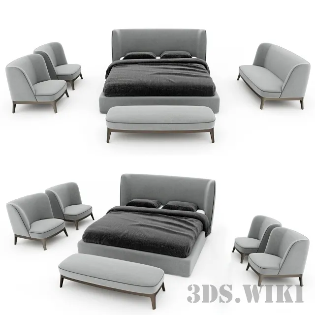 furniture – Bed Estetica Marselle 3ds Max